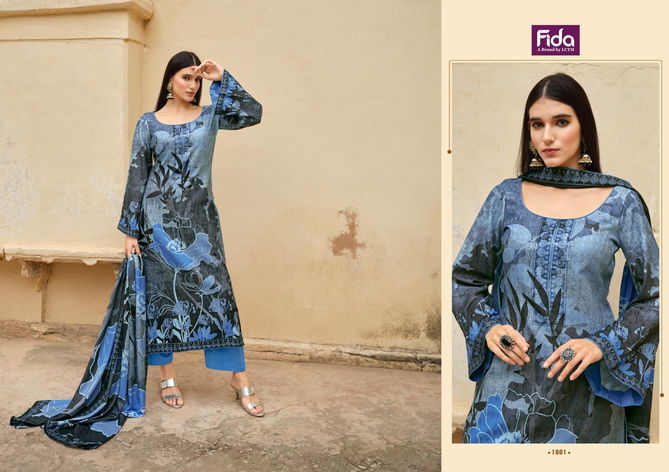 Fida Wave Printed Pashmina Dress Material Catalog
